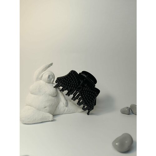 Краб для волос Бант из бусинок 8,5 см