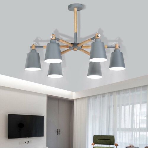 Люстра в скандинавском стиле Maracon для гостиной, спальни, зала, 6 плафонов