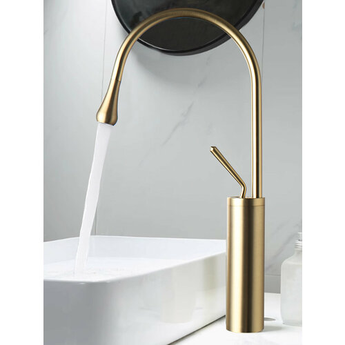 Смеситель кран для раковины ванной, душа, раковина для ванной, Однорычажный, в ванную, кухни, 470MM, золото