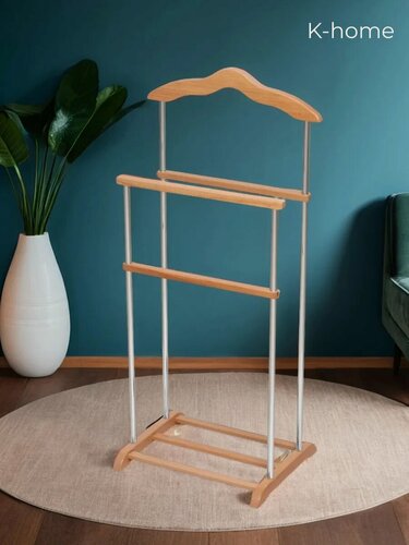 Изображение товара Вешалка напольная для одежды деревянная Норман бук