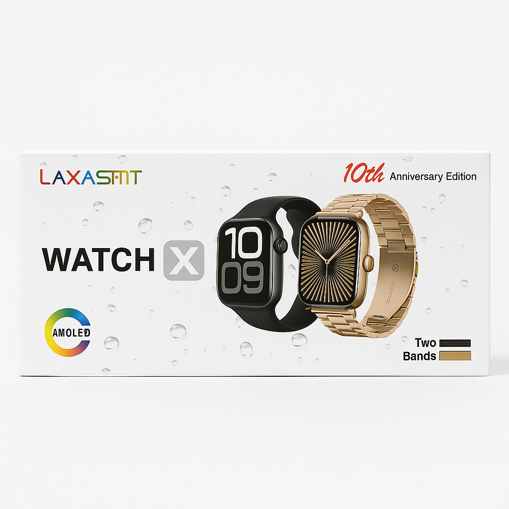 Часы I Watch X, 10-летняя юбилейная версия, AMOLED дисплей, черный