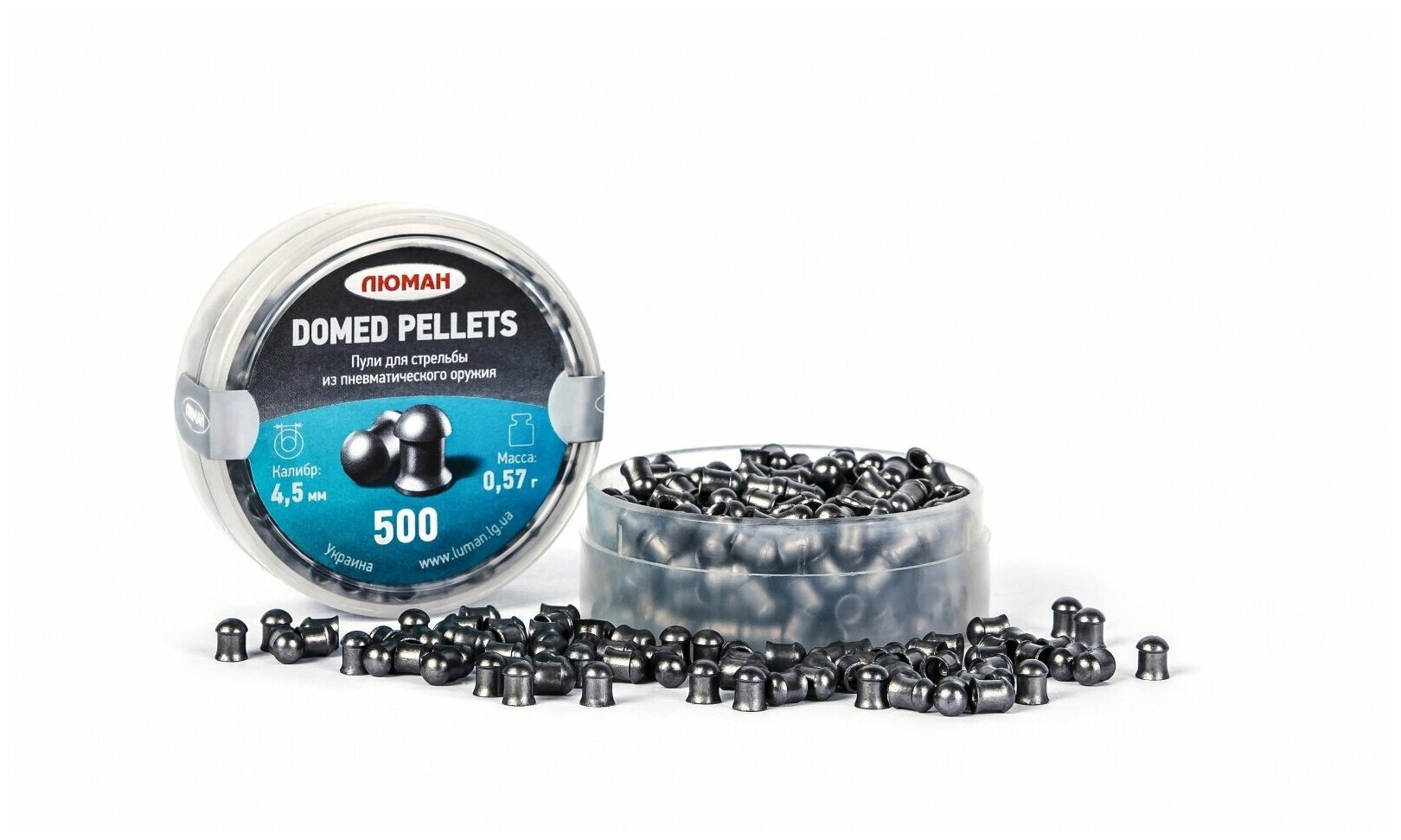 Пульки Люман Domed pellets, калибр 4,5 мм, вес 0,57 г, 500 шт