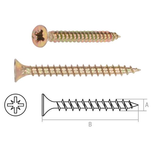 Шуруп универсальный 5.0х100 мм желтый цинк (10 шт в зип-локе) STARFIX (SMZ2-35480-10)