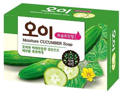 Mukunghwa Мыло кусковое Moisture Cucumber Soap с экстрактом огурца огурец, 100 мл, 100 г