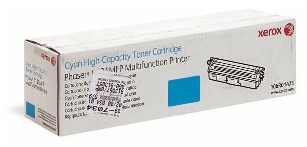 Xerox 106R01473 Картридж для Phaser 6121MFP, Cyan, 2500 стр.