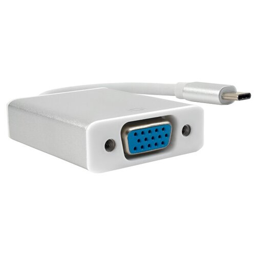 Переходник/адаптер GCR USB Type-C - VGA (GCR-UTC2VGA), белый телевизор leff 32f240s 32 fullhd 60гц