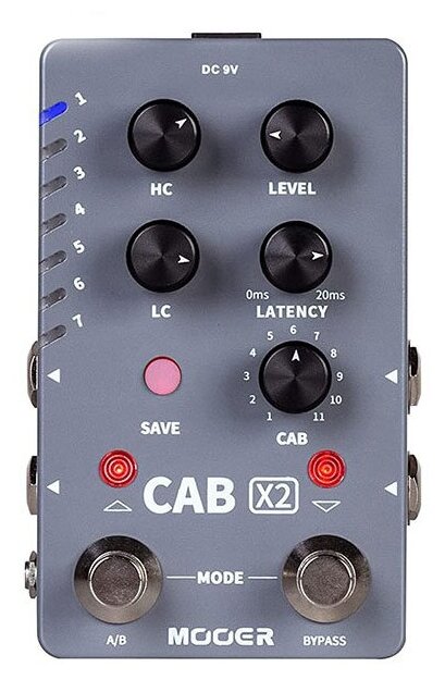 Mooer Cab X2 Stereo IR Cabinet Simulation Pedal Dual Channel