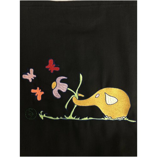 Сумка шоппер SZ, черный, желтый