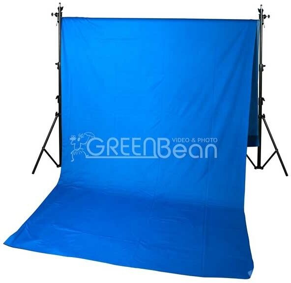 Синий тканевый фон хромакей GreenBean Field 300 х 700 Blue