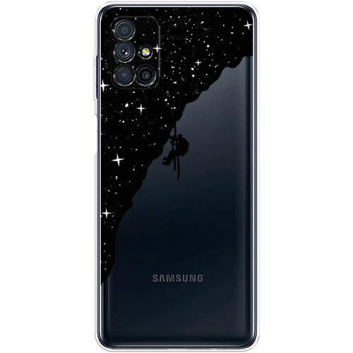 Силиконовый чехол на Samsung Galaxy M31s / Самсунг Галакси M31s Скалолаз в космосе, прозрачный силиконовый чехол на samsung galaxy s7 самсунг галакси с 7 скалолаз в космосе прозрачный