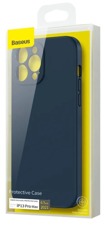 Чехол защитный Baseus Liquid Silica Gel Protective Case для iPhone 13 Pro Max, черный - фото №1