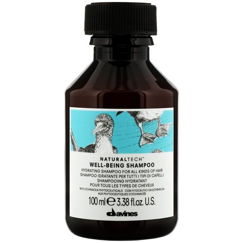 Davines шампунь NaturalTech Well-Being, 100 мл увлажняющий шампунь для всех типов волос davines well being shampoo 250 мл