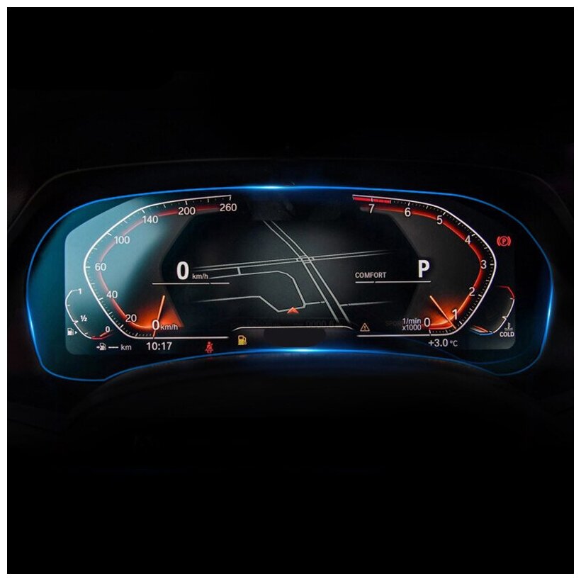 Защитное стекло MejiGlass на панель приборов для BMW 5 G30 / 6 GT G32 / X3 G01 / X4 G02