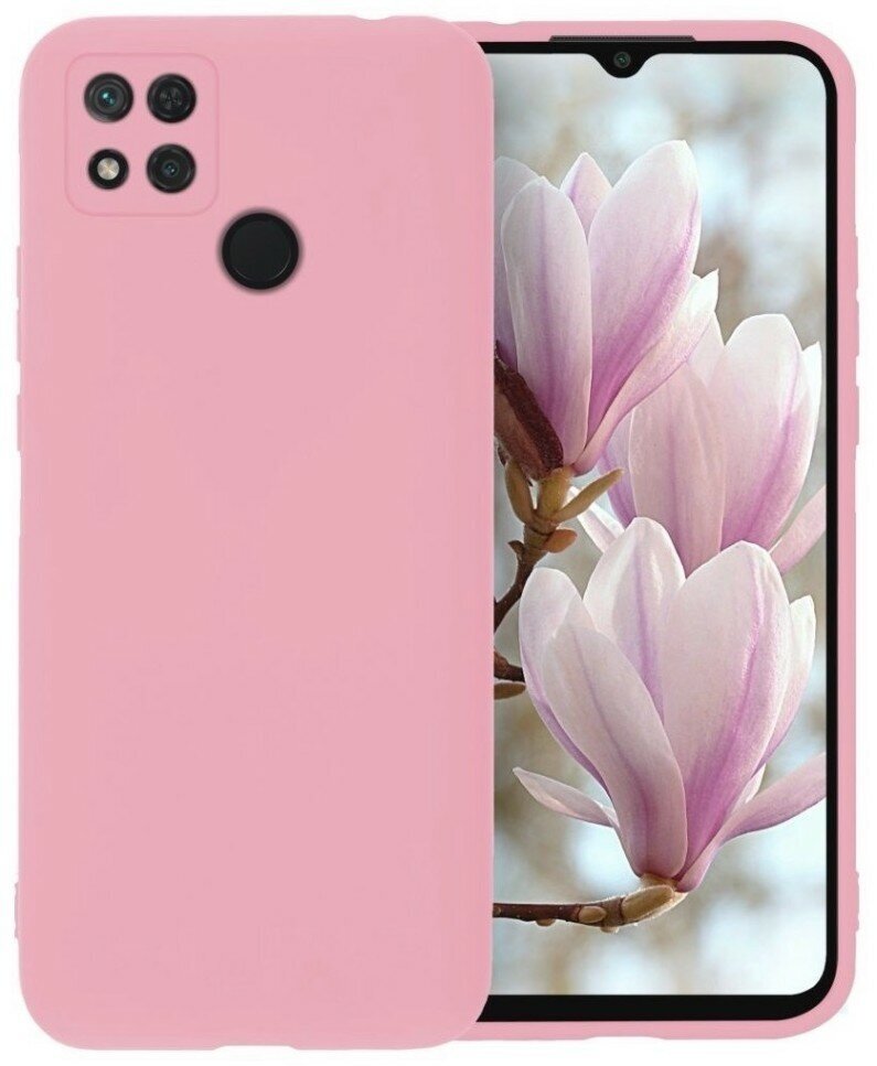 Накладка силиконовая Silicone Cover для Xiaomi Redmi 9C / Xiaomi Redmi 10A розовая