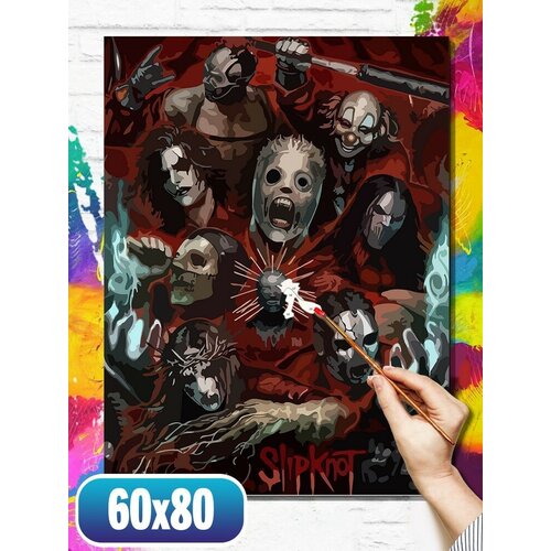 Картина по номерам на холсте музыка Slipknot - 8691 В 60x80