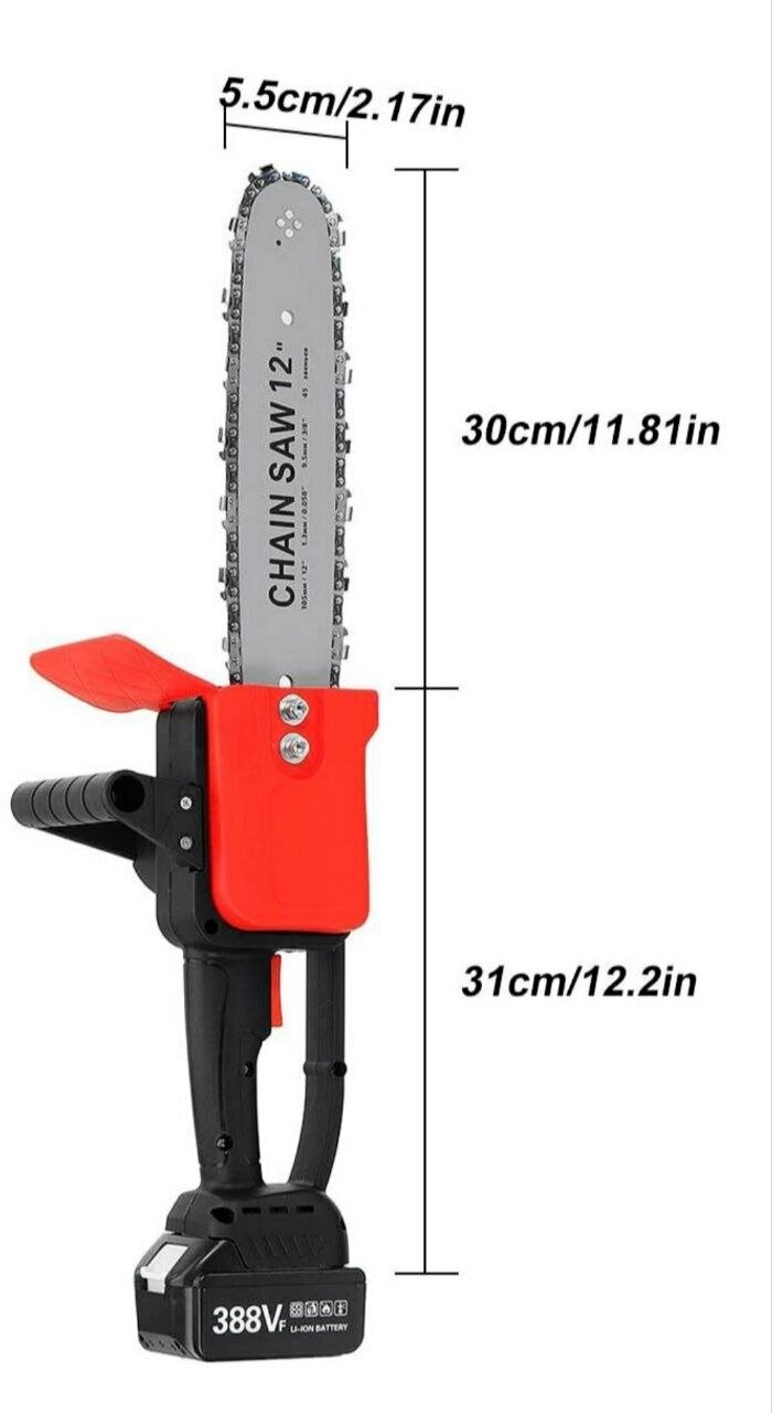 Электропила цепная аккумуляторная,12 дюймов - фотография № 4