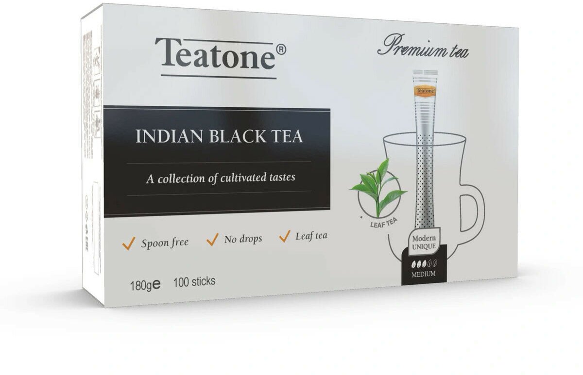 Чай Teatone Indian Black (Индийский черный) в стиках, 100шт