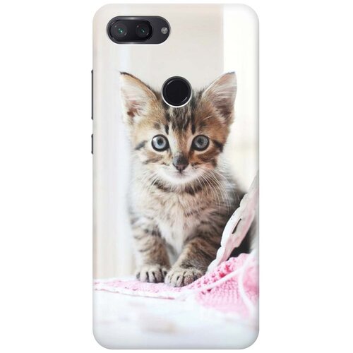 фото Cиликоновый чехол на xiaomi mi 8 lite / сяоми ми 8 лайт с принтом "милый котенок" gosso