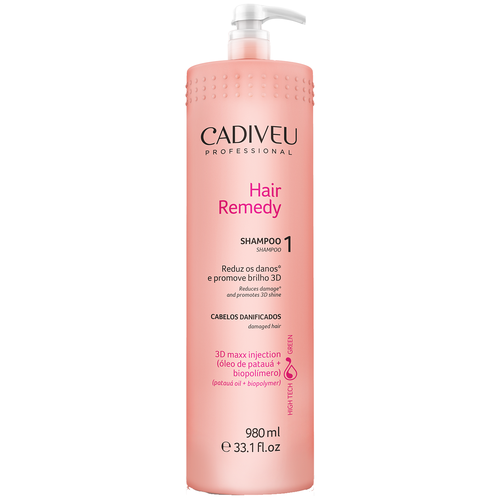 Cadiveu Professional шампунь Hair Remedy 1 Восстанавливающий, 980 мл cadiveu hair remedy conditioner восстанавливающий кондиционер 980 мл