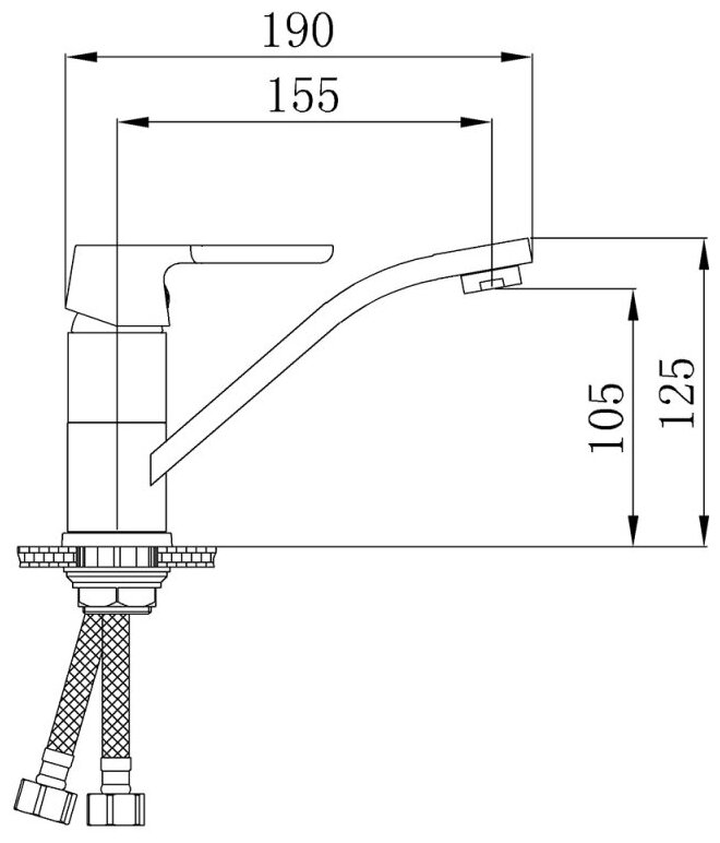 Смеситель для кухни ТМ РМС SL123W-004F-15 - фотография № 15