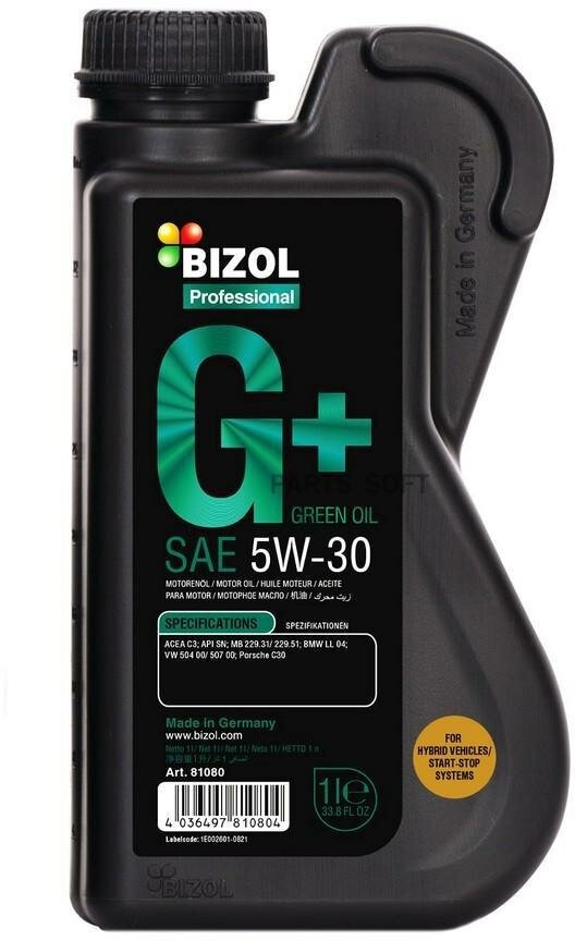 BIZOL 81080 Масо моторное Green Oil+ 5W-30 (1)