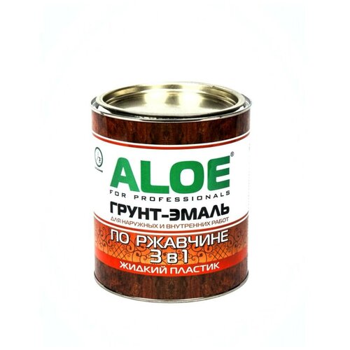 Грунт-эмаль 3 в 1 жидкий пластик ALOE 0,8кг Белый