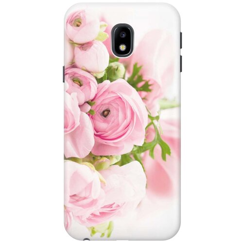 фото Cиликоновый чехол на samsung galaxy j3 (2017) / самсунг джей 3 2017 с принтом "розовые розы" gosso