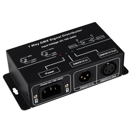 Усилитель DMX-сигнала LN-DMX-1CH (220V) (Arlight, IP20 Металл, 1 год)