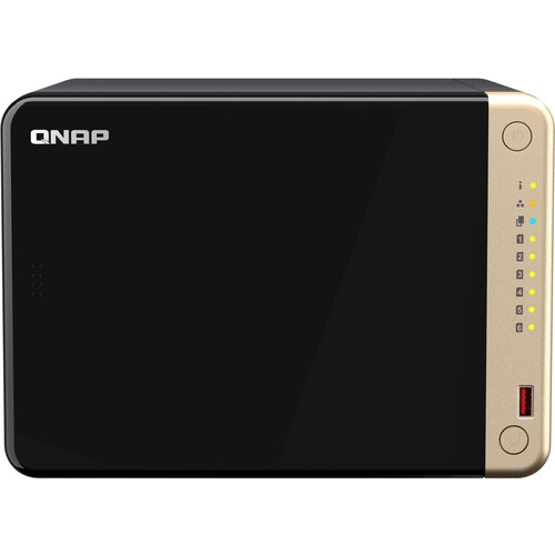 Qnap Сетевое хранилище NAS Original TS-664-8G 6-bay настольный Celeron N5095 сетевое хранилище nas qnap original hs 264 8g 2 bay настольный celeron n5105