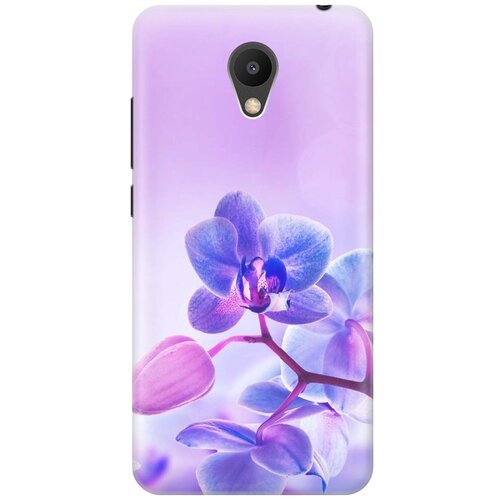 фото Cиликоновый чехол на meizu m6 / мейзу м6 с принтом "лиловые орхидеи" gosso
