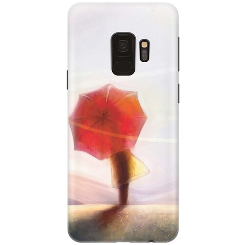 фото Re:paчехол - накладка artcolor для samsung galaxy s9 с принтом "красный зонтик"