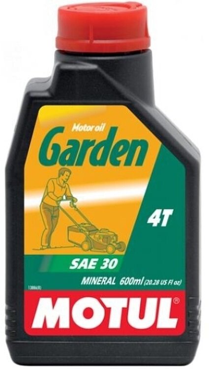 Моторное масло 4-х тактное Motul Garden 4T SAE30 0,6л минеральное для садовой техники 106999