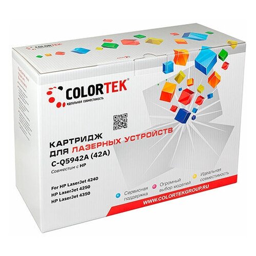 Картридж Colortek HP Q5942A картридж hp q5942a черный