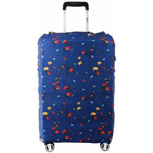 фото Чехол для чемодана fabretti, размер m, синий