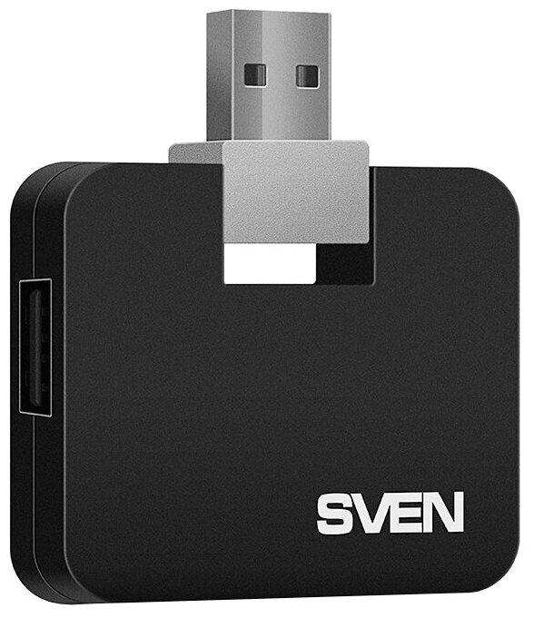 Концентратор USB 2.0 Sven HB-677 SV-017347 black, 4хUSB, без кабеля, блистер