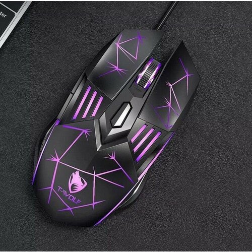 Мышь проводная игровая T-WOLF G560 Star Black проводная мышь с подсветкой shipadoo g series game mouse