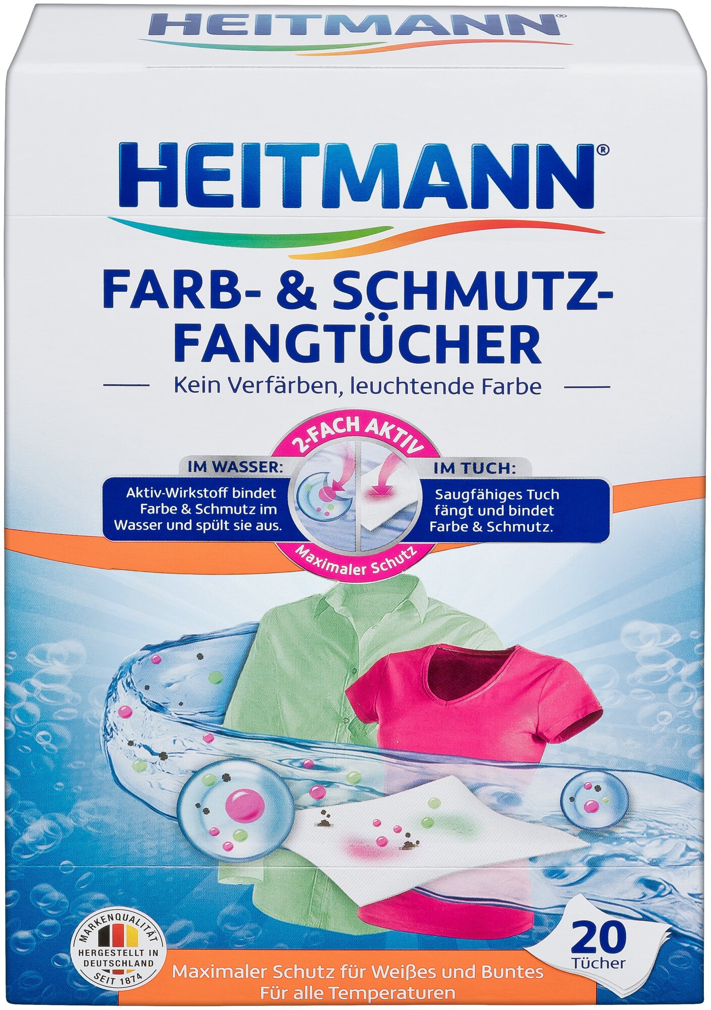 Салфетки для стирки Heitmann для предотвращения случайной окраски при машинной стирке