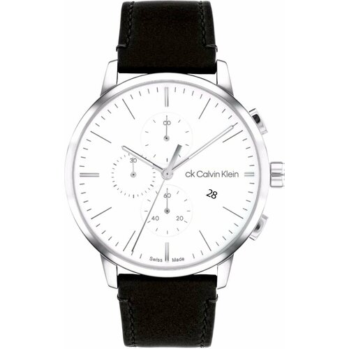 Наручные часы CALVIN KLEIN Швейцарские наручные часы Calvin Klein 25000039 с хронографом, черный