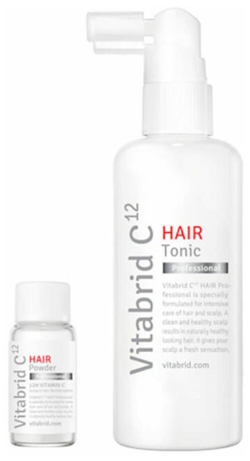 Vitabrid С¹² Hair Tonic Set Professional - Набор по уходу за волосами (тоник+порошок), 127 г, 110 мл, 2 уп., банка