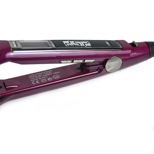 Утюжок Плойка DSP 10224мощность 105 Вттитановая пластинацифровой дисплеймаксимальная температура 999 фаренгейтповоротный шнур 360бордовый 2218₽