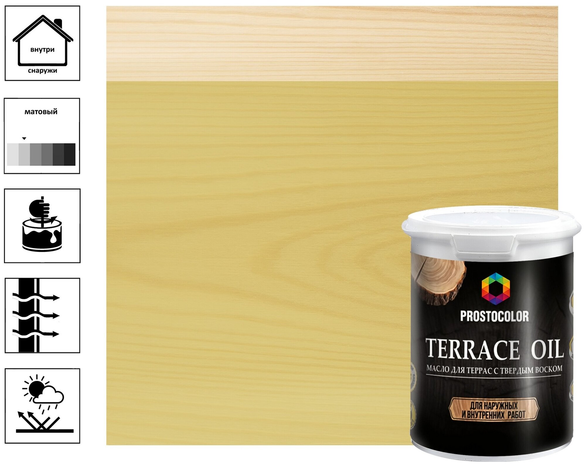 Масло Prostocolor Terrace Oil, ель, 0.75 л - фотография № 2