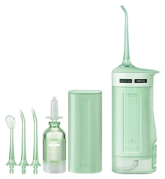 Ирригатор SOOCAS Parfumeur Portable Oral Irrigator W1 LOUVRE GLOBAL, светло-зеленый - фотография № 3