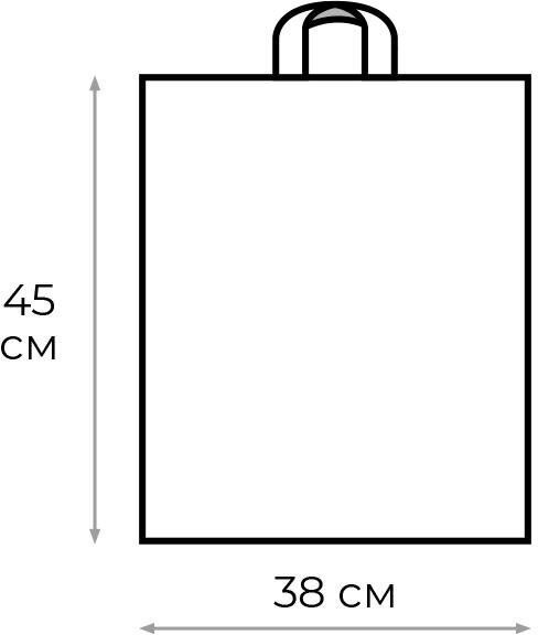 Пакет с петлевой ручкой 38х45+3 (35) Золотая полоса 50 шт уп - фотография № 3