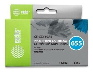 Картридж cyan no.655 14.6ml cs-cz110ae cactus