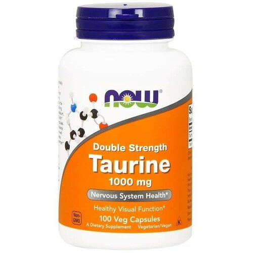 NOW Taurine 1000 mg Double Strength 100 капсул
