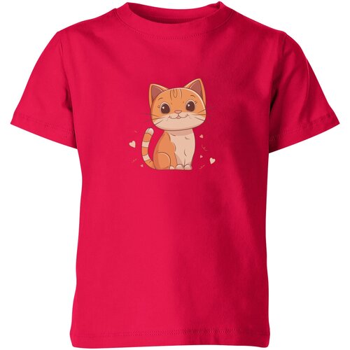Футболка Us Basic, размер 4, розовый мужская футболка кошка котик котенок m красный