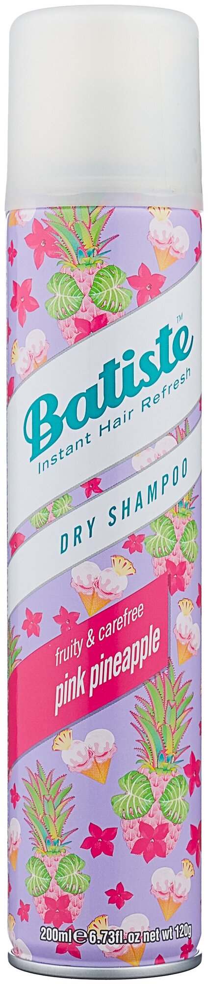 Batiste Dry Fruity & Carefree PINK PINEAPPLE Сухой шампунь С ярким ароматом гуавы, яблока, апельсина 200 мл