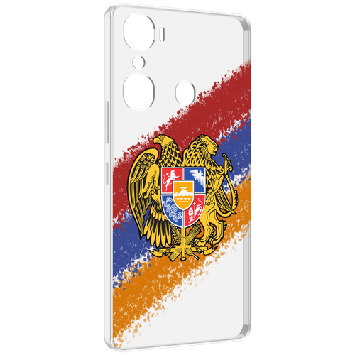 Чехол MyPads флаг герб Армении для Infinix Hot 12 Pro задняя-панель-накладка-бампер