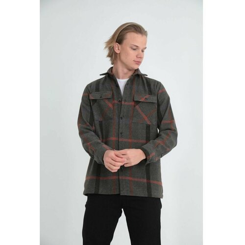 фото Рубашка melek's, размер s, зеленый