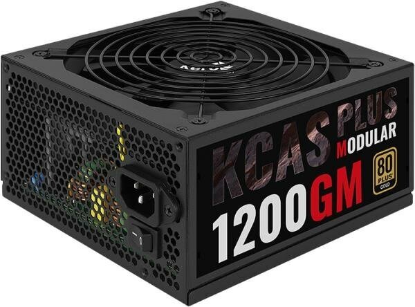 Блок питания Aerocool KCAS PLUS 1200GM V2, 1200Вт, 140мм, черный, retail [acpg-kpk2fec.12]